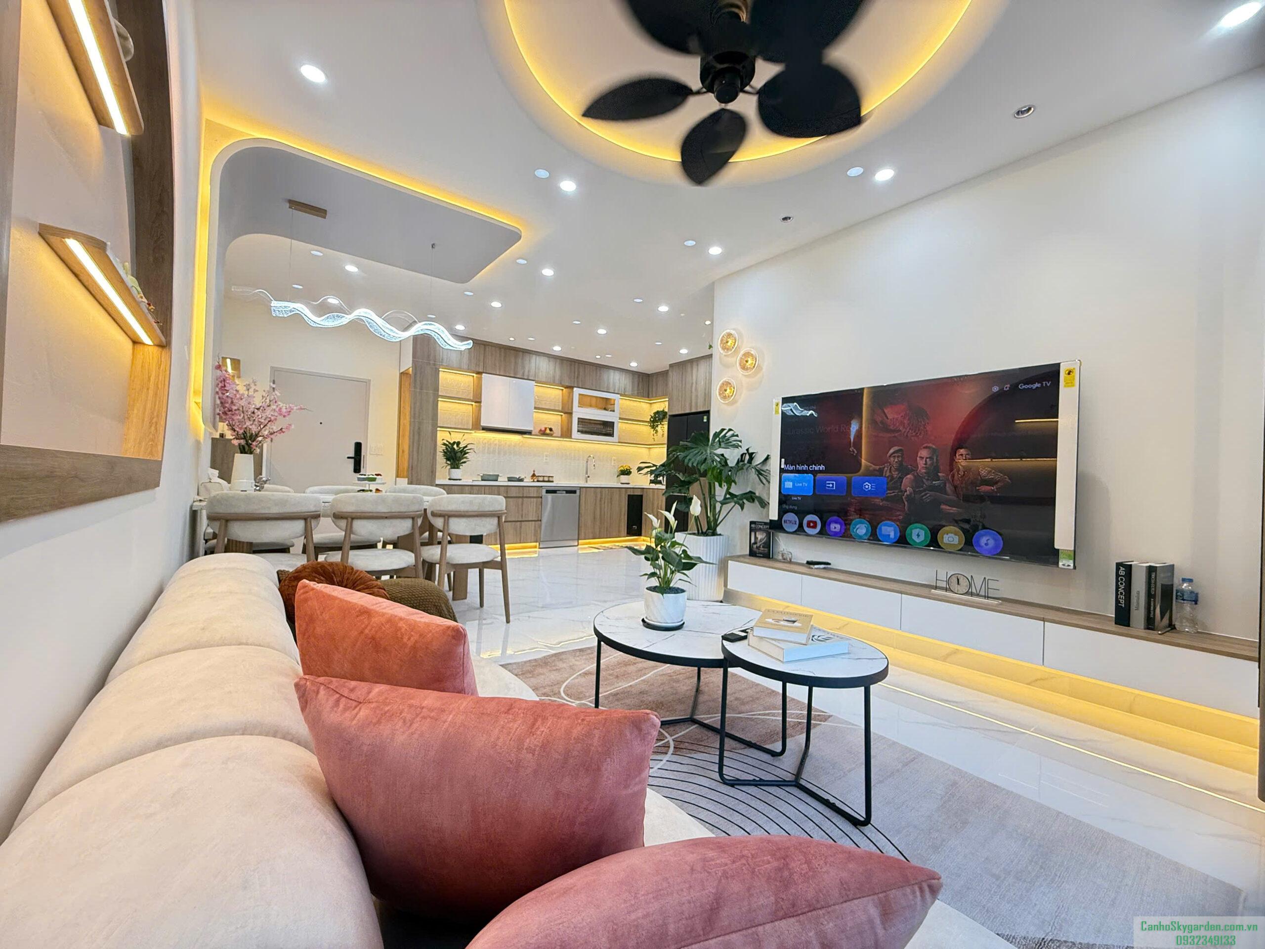 Cho thuê căn góc Sky garden 1 91m2 thiết kế 3PN 2WC nội thất mới 100% 37 triệu/ tháng Bán (163)
